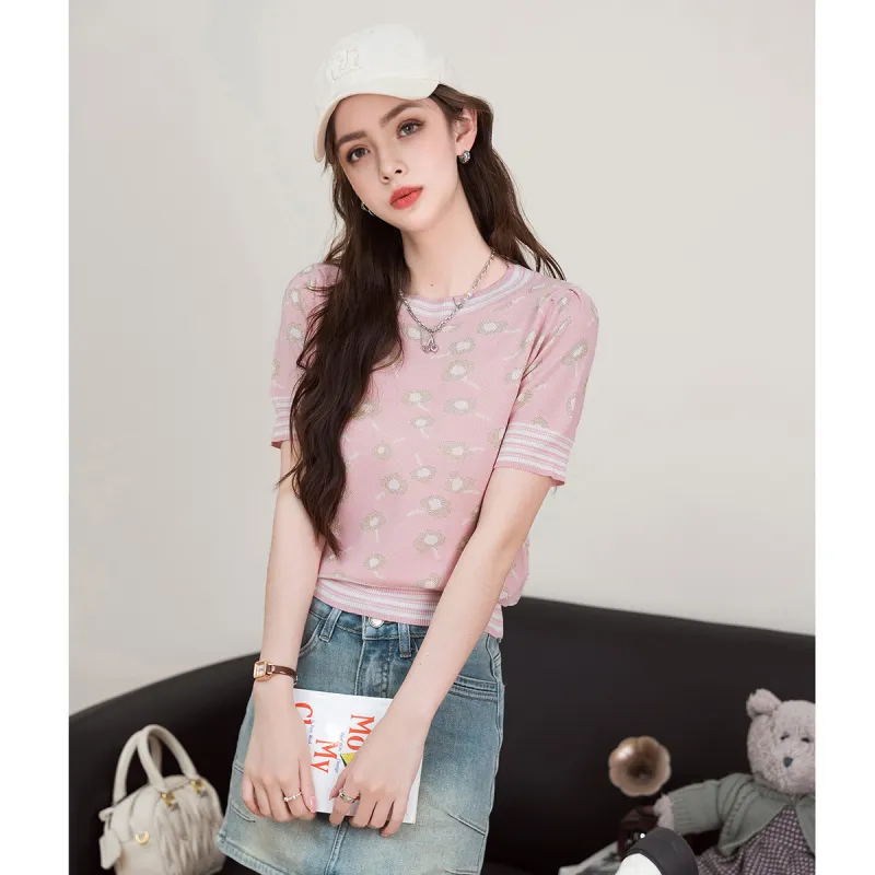FAWENXIANGZI Knitwear Women's Pink-3