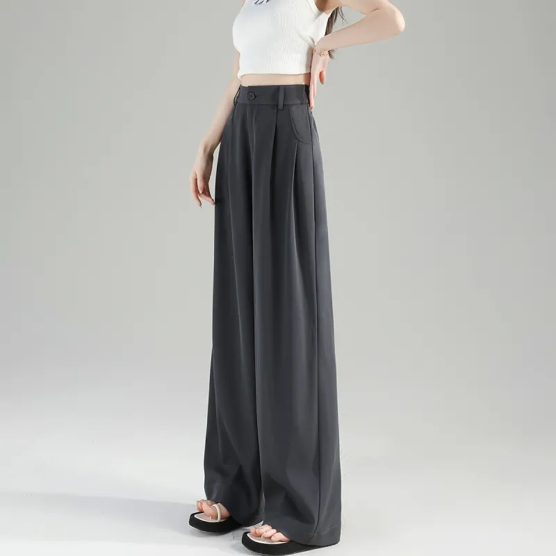 Tonlion Suit Trousers Women's Dark Gray-6