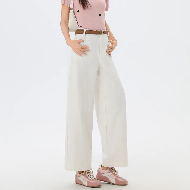 FAWENXIANGZI Jeans Women's White-3