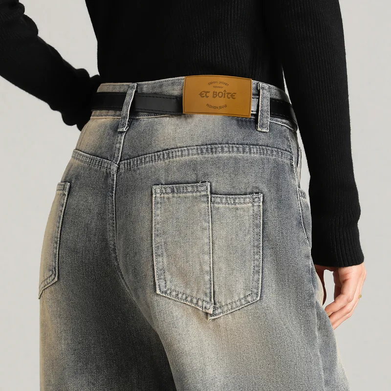 FAWENXIANGZI Jeans Women's Blue-10