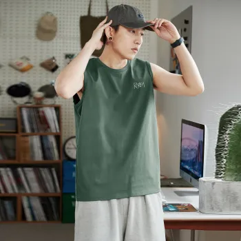 Tonlion Tank Tops Men Pale Green