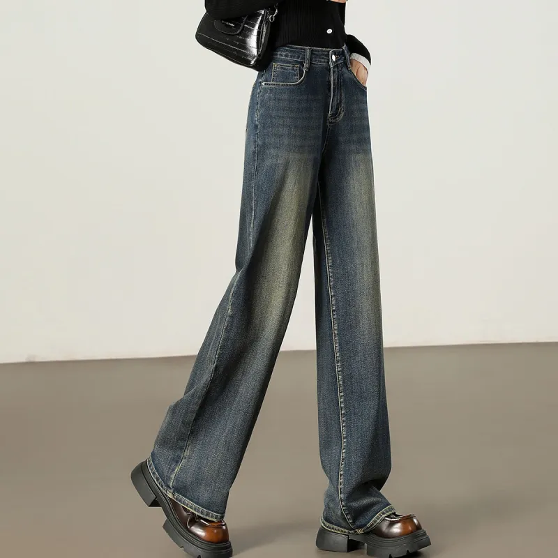 FAWENXIANGZI Jeans Women's Denim Blue-4