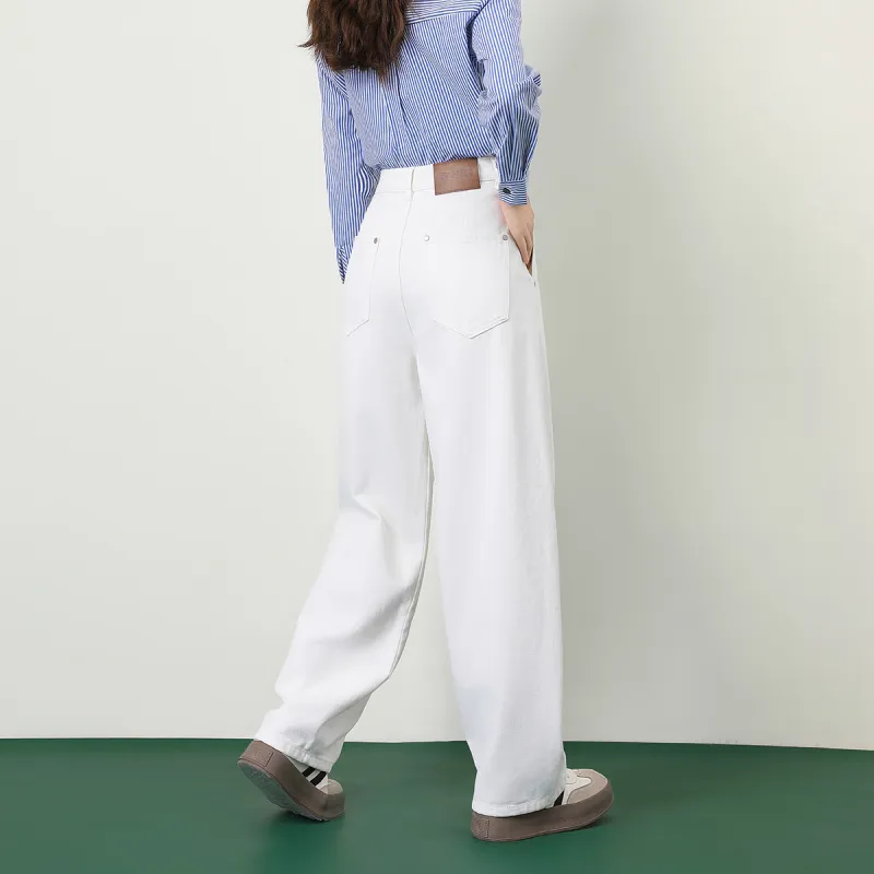 FAWENXIANGZI Jeans Women's White-6