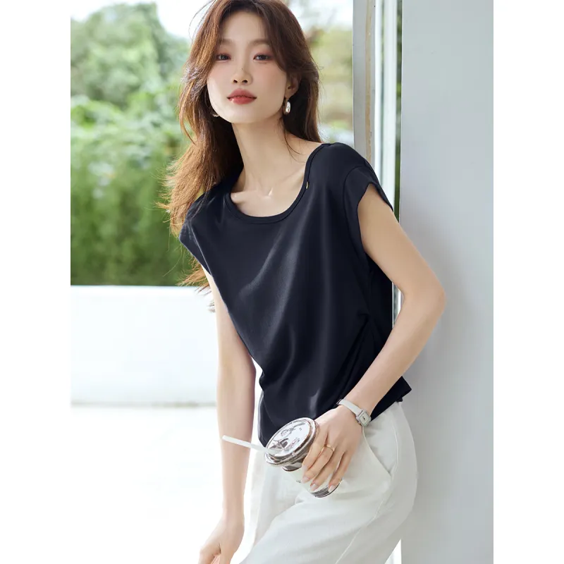 Mo Han Yi Mei Flutter Sleeve T Shirt Women's-2