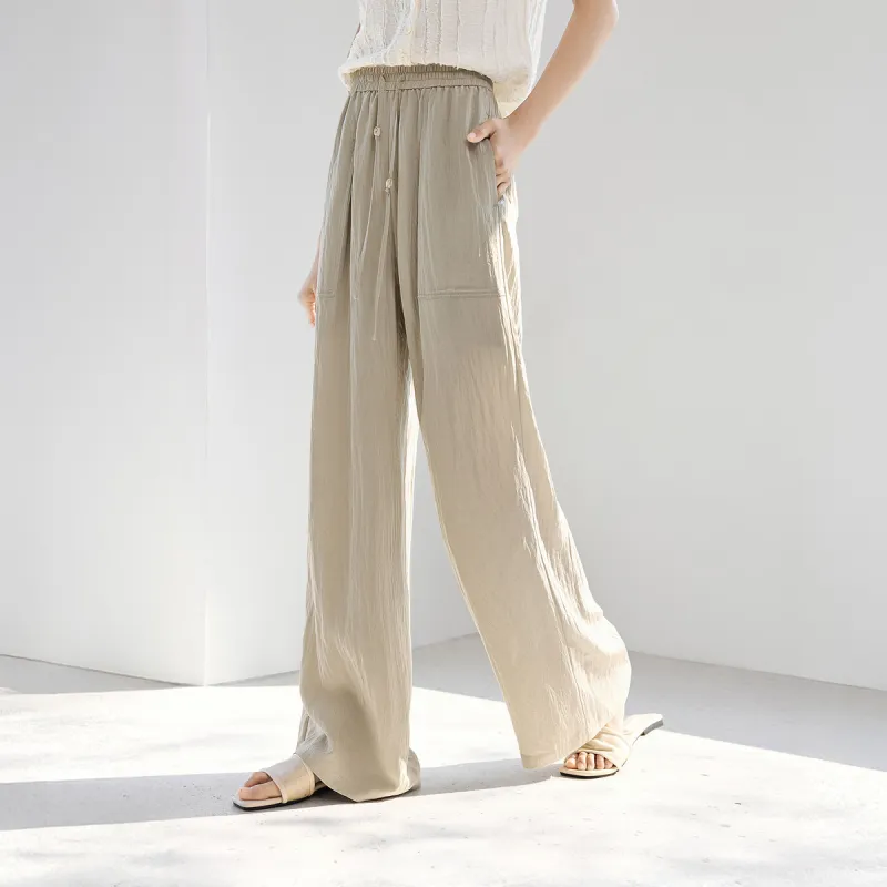 IHIMI Casual Pants Women's Light Khaki-3