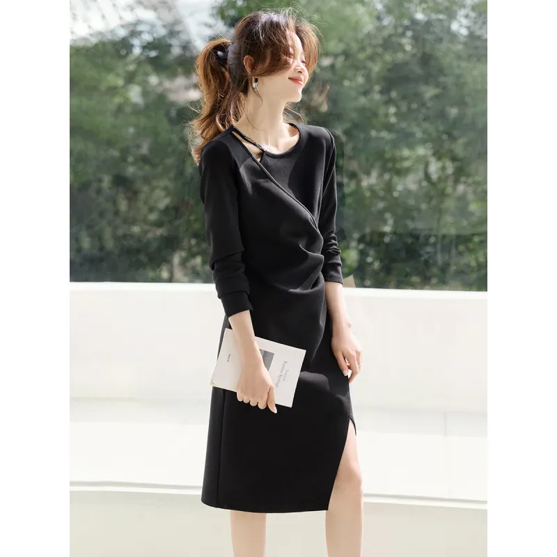 Mo Han Yi Mei Long Sleeved Dress Women's-2