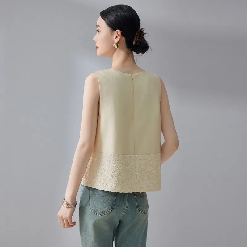 Hang Yi Court Vest Unisex Beige-7