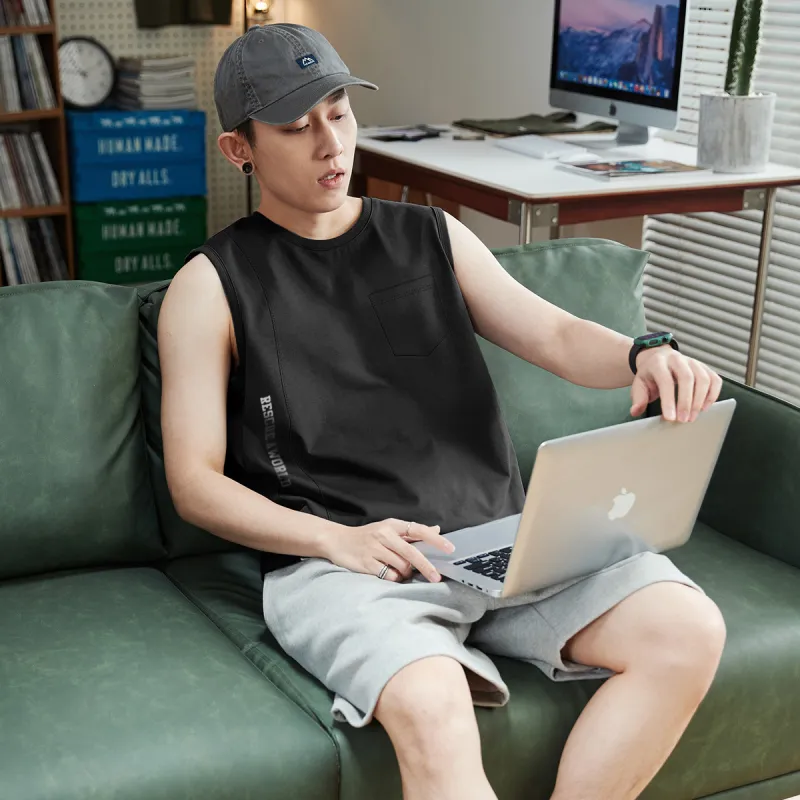 Tonlion Tank Tops Men Black-2