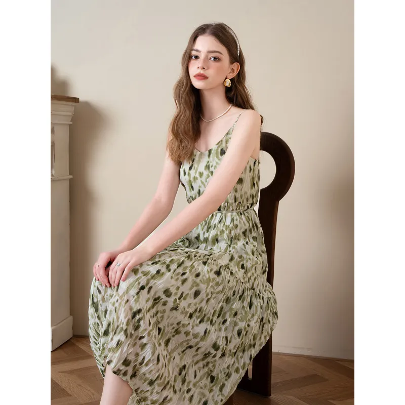 BANANA BABY Slip Dresses Women's Green-2
