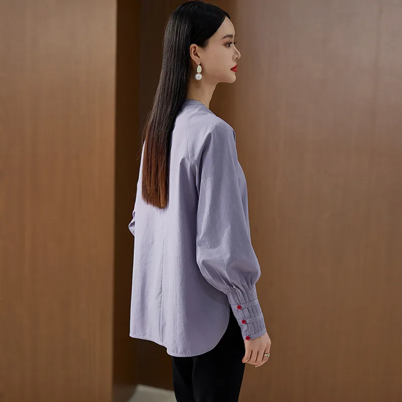 Hang Yi Court Shirts Women's Purple-6