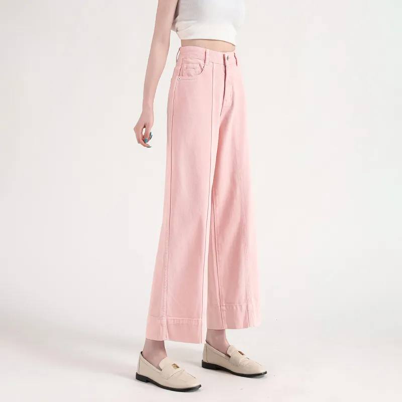 FAWENXIANGZI Jeans Women's Pink-8