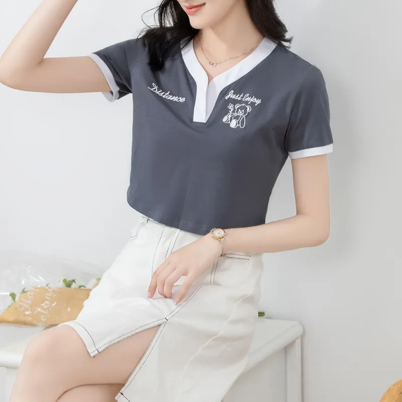 FAWENXIANGZI Regular T Shirt Women's-7