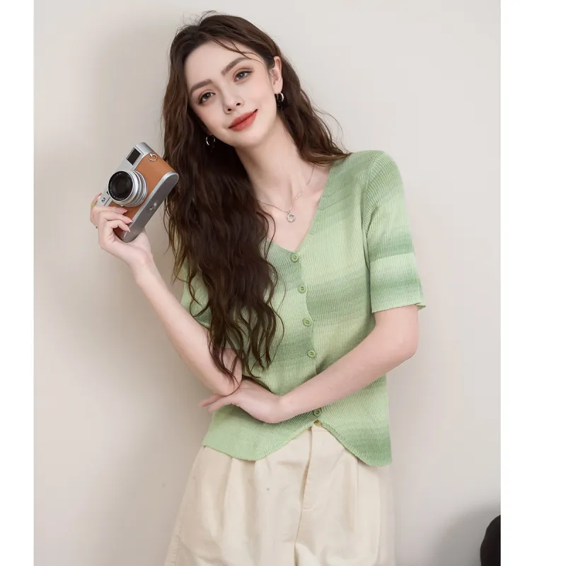 FAWENXIANGZI Knitwear Women's Dark Green-1