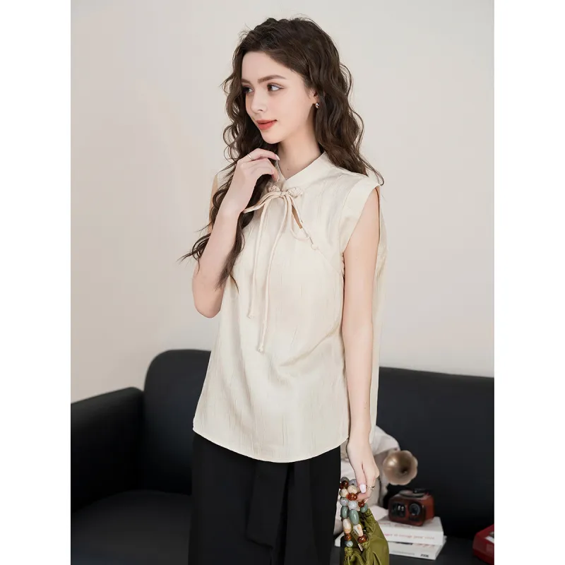 FAWENXIANGZI Tank Tops Women's Apricot-1