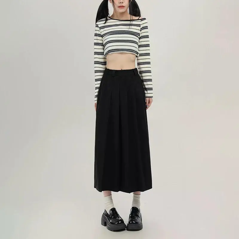 YINLEI Casual Long Skirt Women's-3