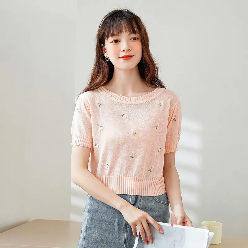 FAWENXIANGZI Knitwear Women's Pink-6