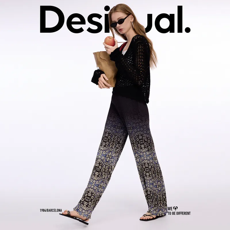 Desigual Casual Pants Women's Blue-3