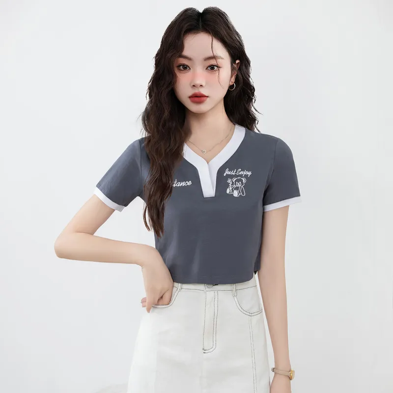 FAWENXIANGZI Regular T Shirt Women's-2