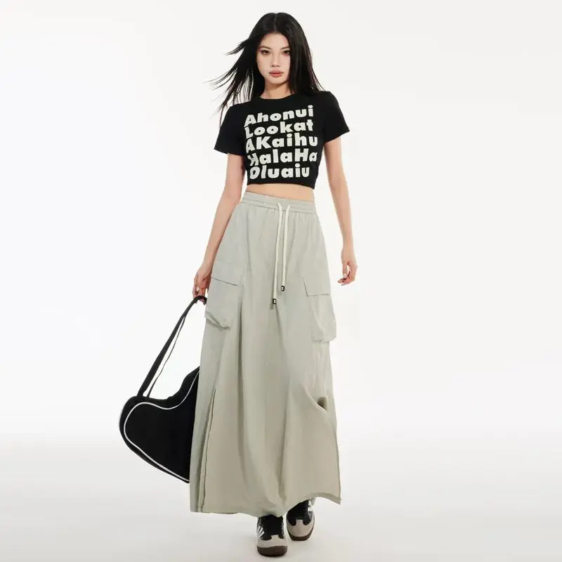 YINLEI Casual Long Skirt Women's-4