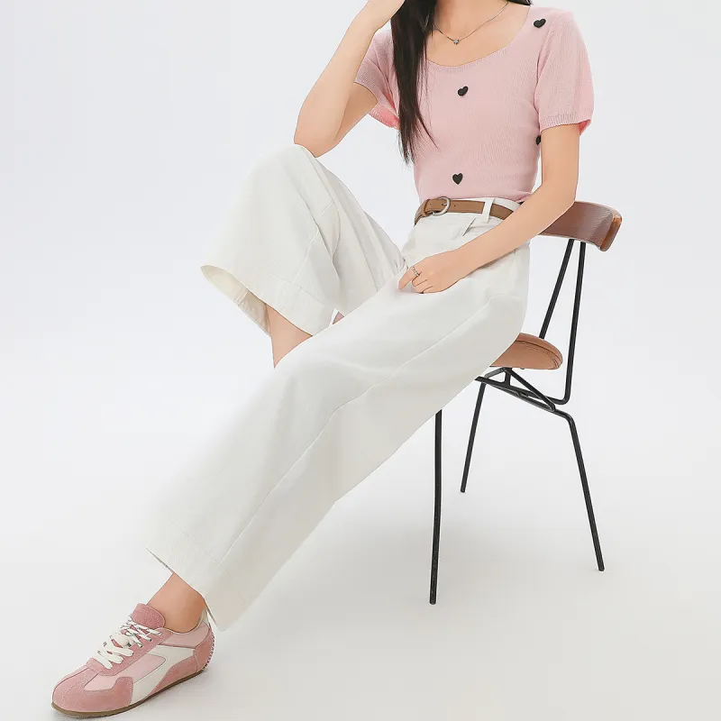 FAWENXIANGZI Jeans Women's White-2