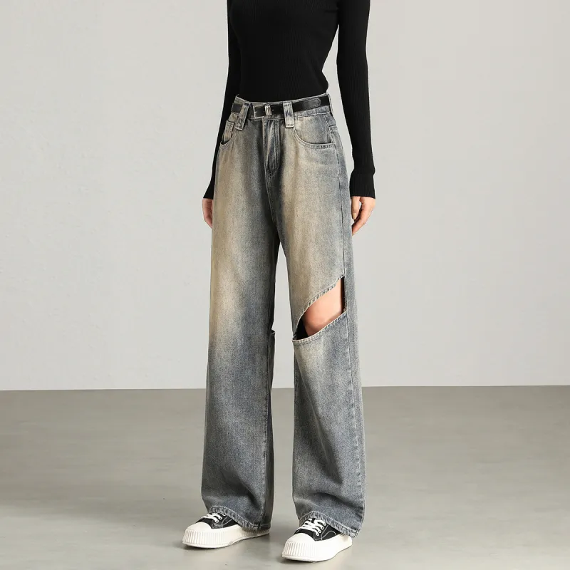 FAWENXIANGZI Jeans Women's Blue-7