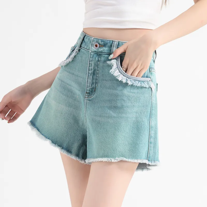 FAWENXIANGZI Denim Shorts Women's-11