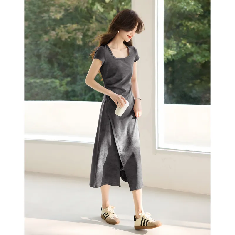 Mo Han Yi Mei Short Sleeved Dress Women's-1