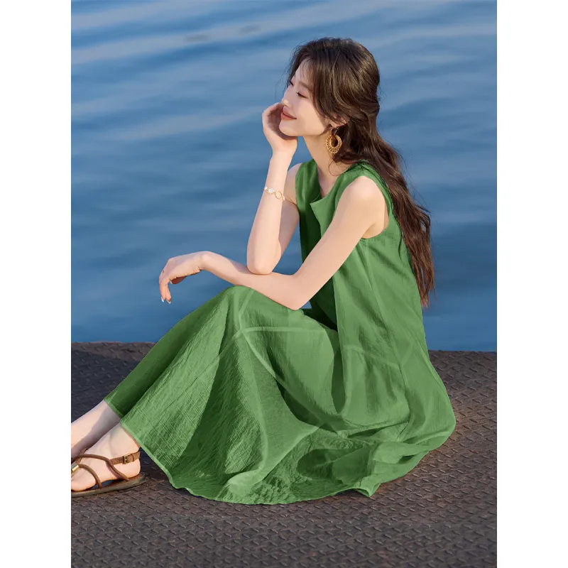 Mo Han Yi Mei Sleeveless Dress Women's-4