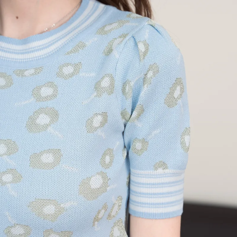 FAWENXIANGZI Knitwear Women's Pink Blue-3