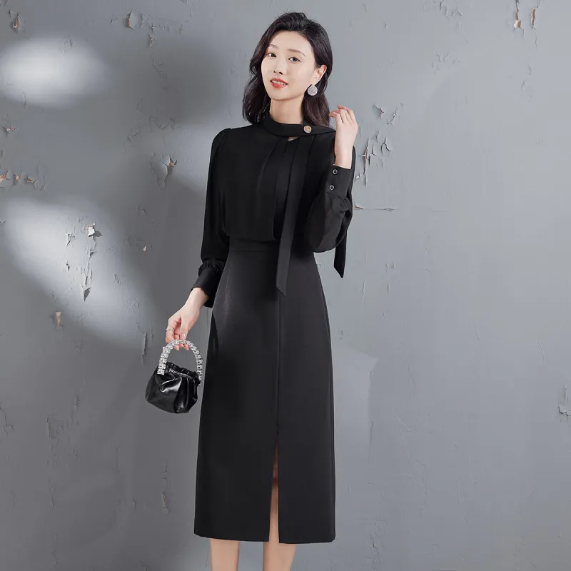 Hang Yi Court Long Sleeved Dress Women's-3