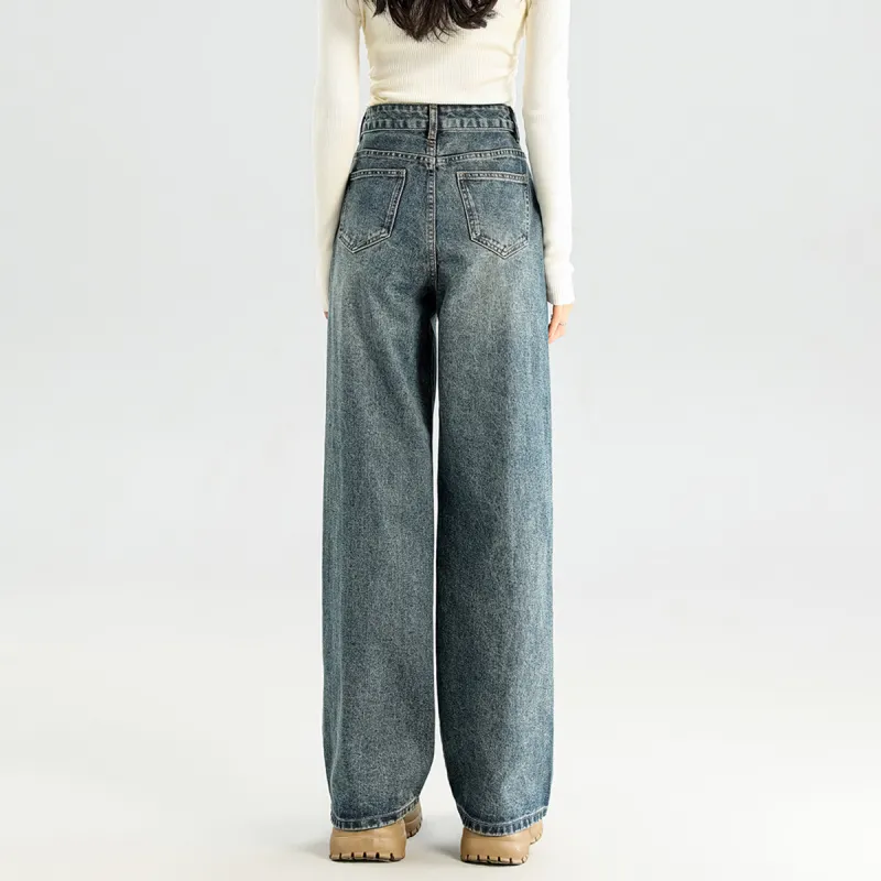 FAWENXIANGZI Jeans Women's Blue-2