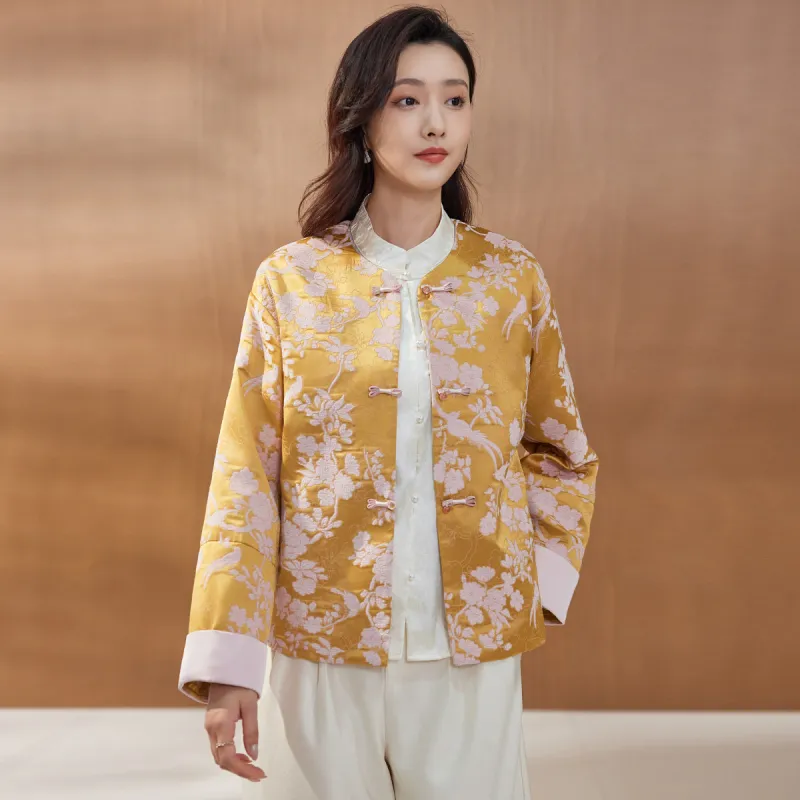 Hang Yi Court Jackets Women's Yellow-4