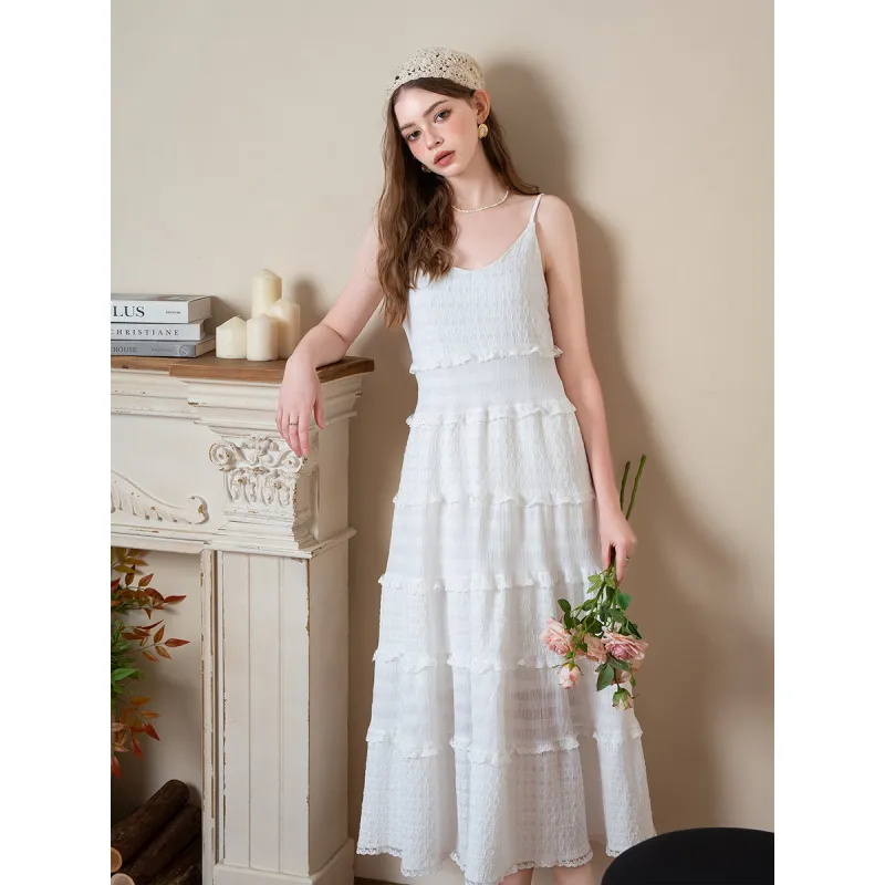 BANANA BABY Slip Dresses Women's White-0