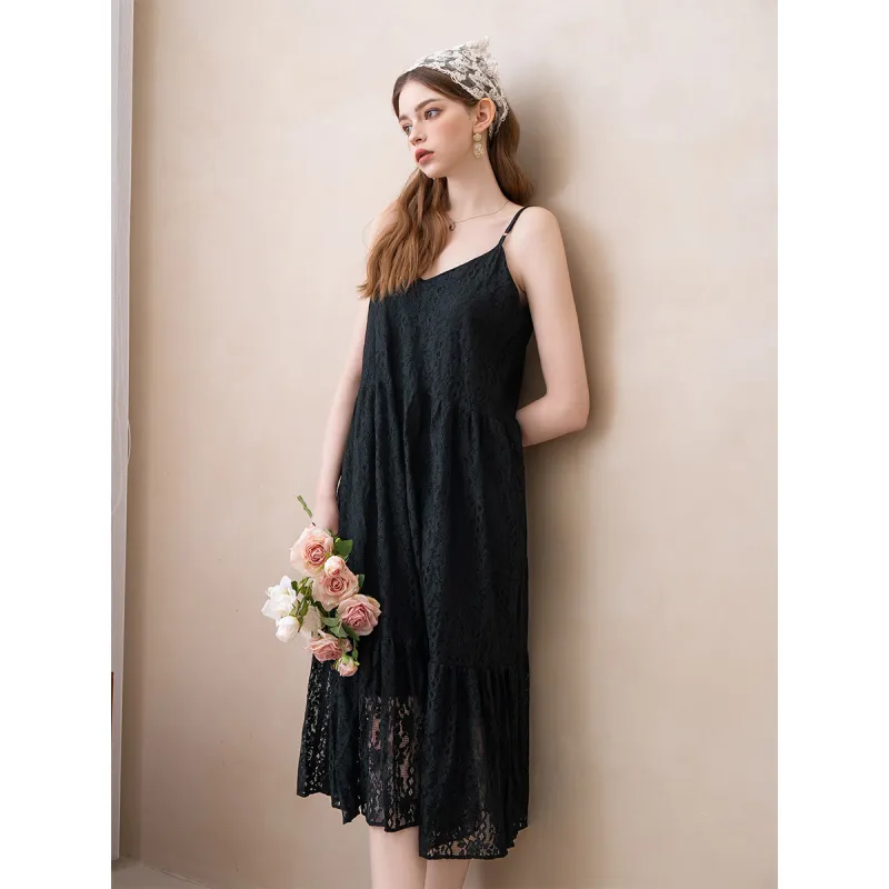 BANANA BABY Slip Dresses Women's Black-1