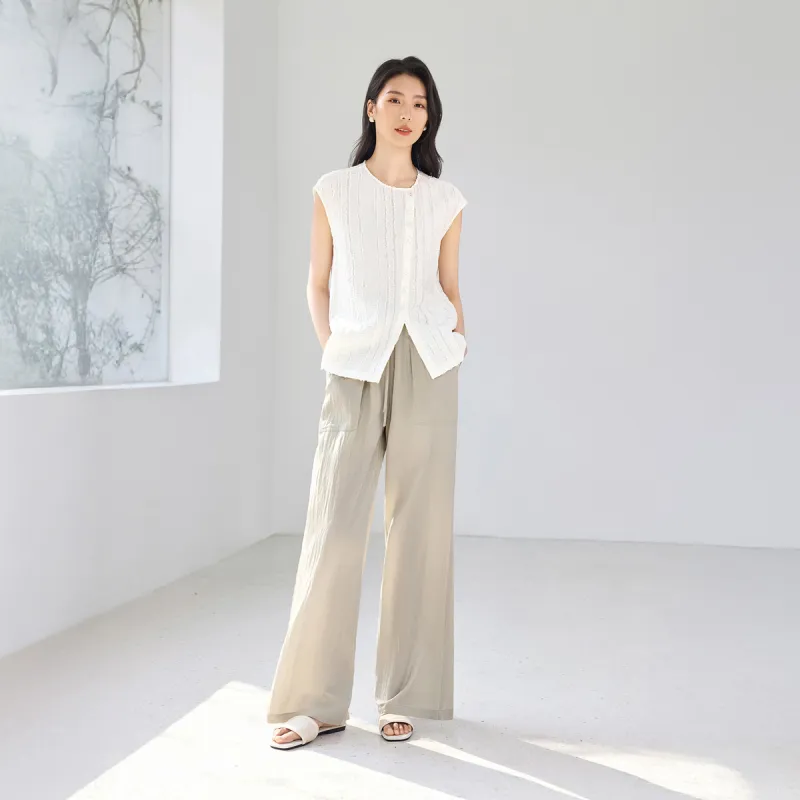 IHIMI Casual Pants Women's Light Khaki-4