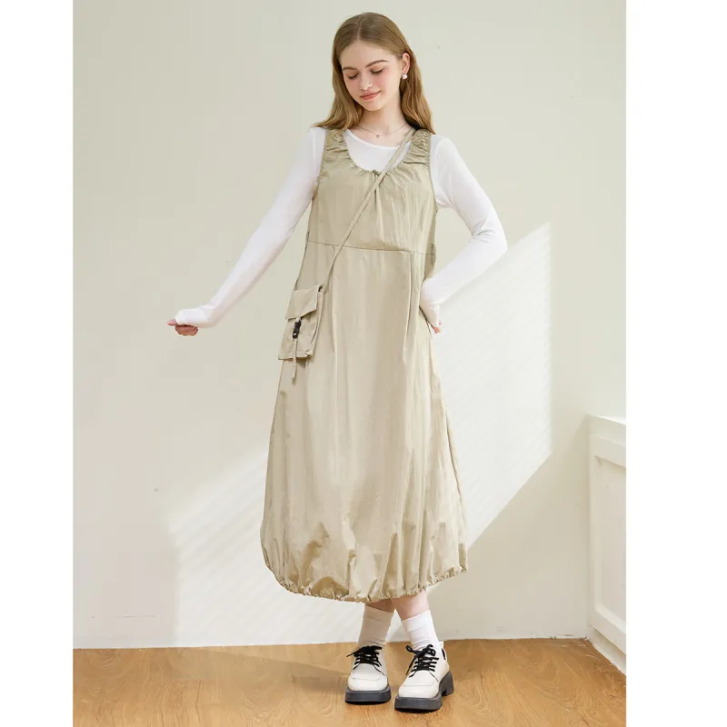 FAWENXIANGZI Two Piece Skirt Sets Women's Apricot-6