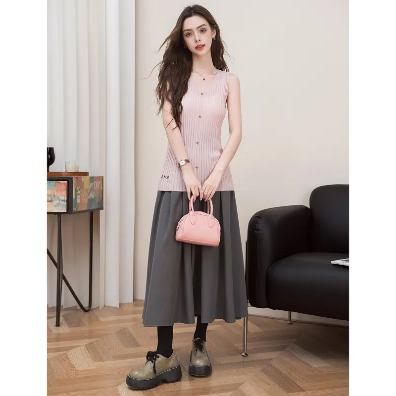 FAWENXIANGZI Tank Tops Women's Pink-2