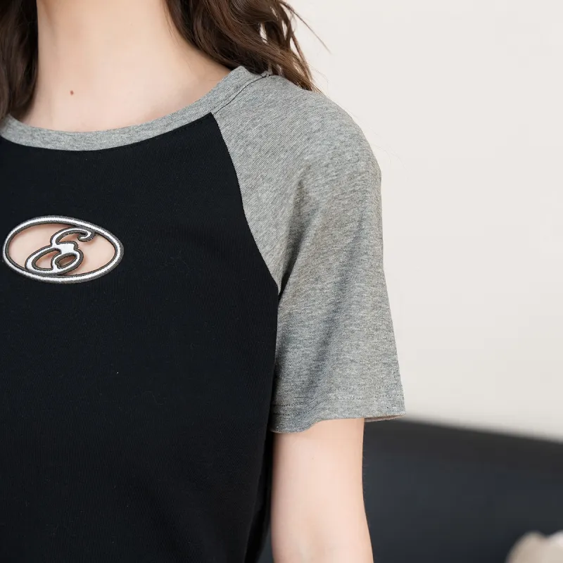 FAWENXIANGZI Raglan Sleeve T Shirt Women's-5