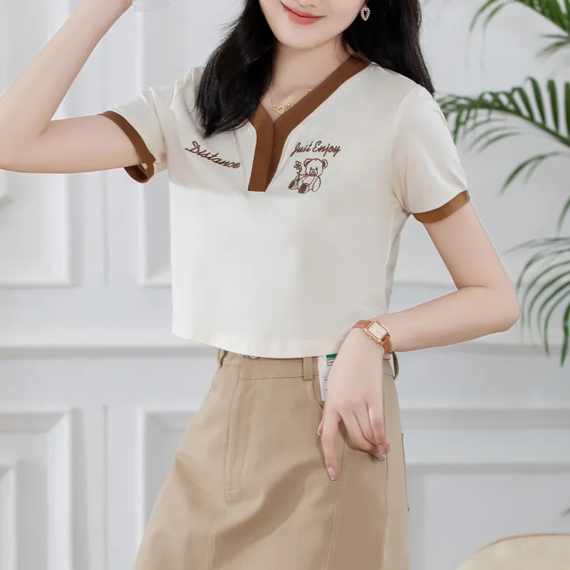 FAWENXIANGZI Regular T Shirt Women's-1