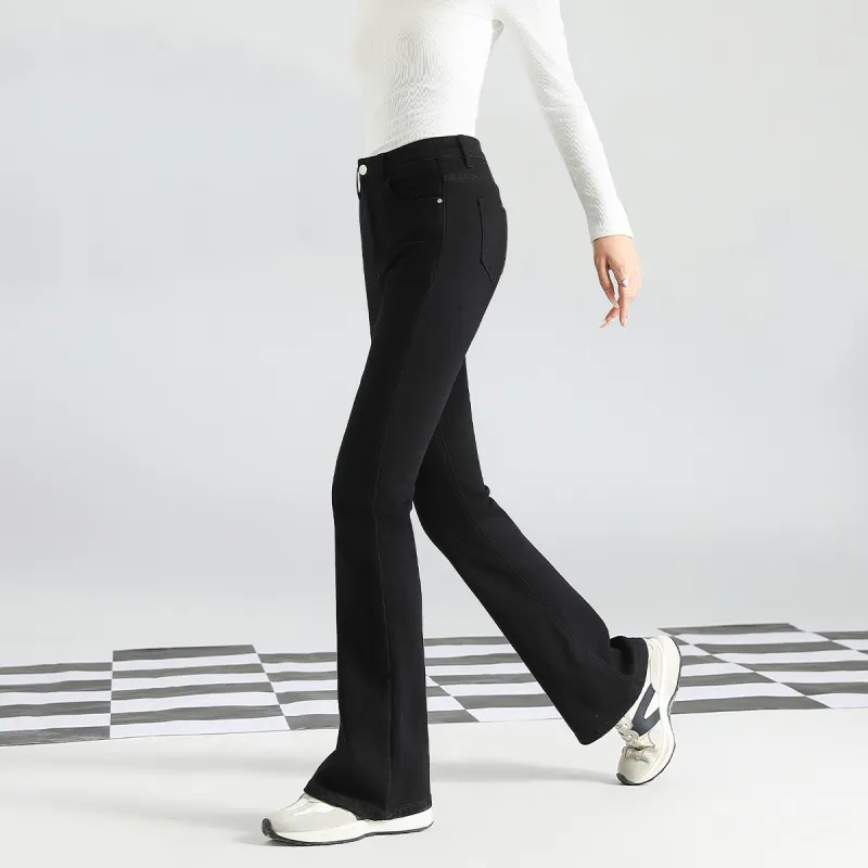 FAWENXIANGZI Jeans Women's Black-6