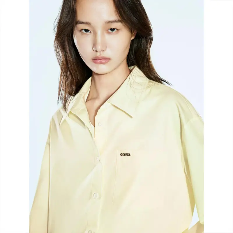 COVERINS Shirts Women's Light Yellow-5