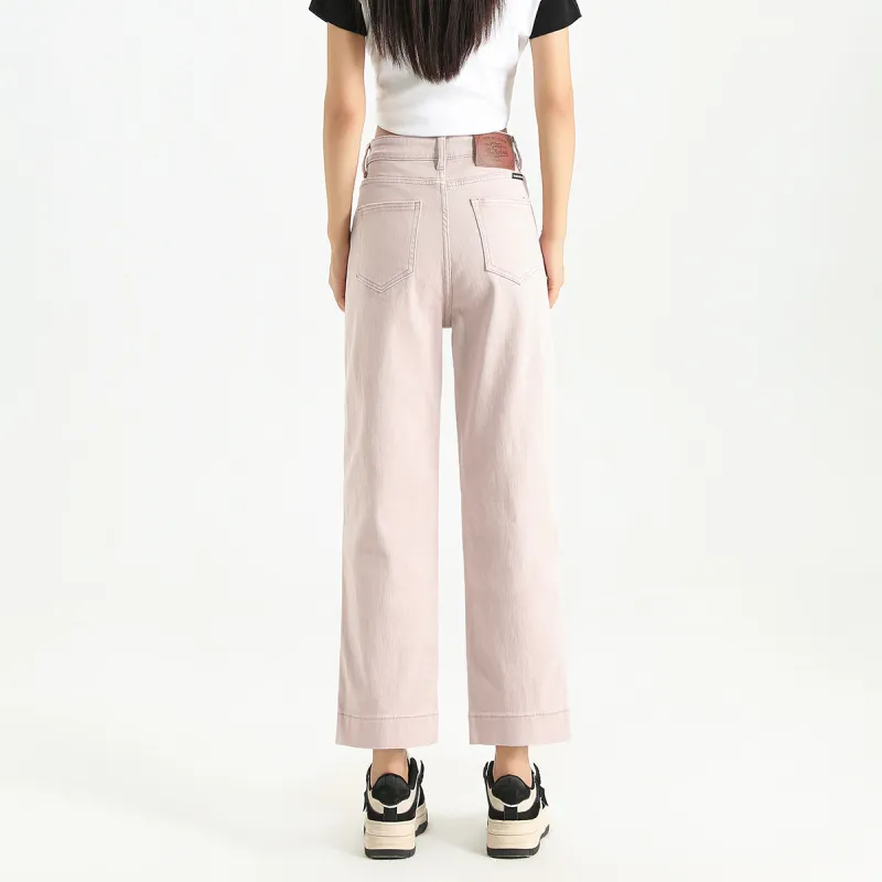 FAWENXIANGZI Jeans Women's Denim Pink-7