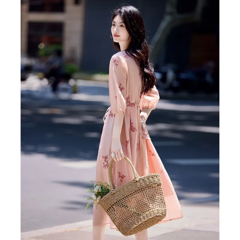 Still Quiet Short Sleeved Dress Women's-5