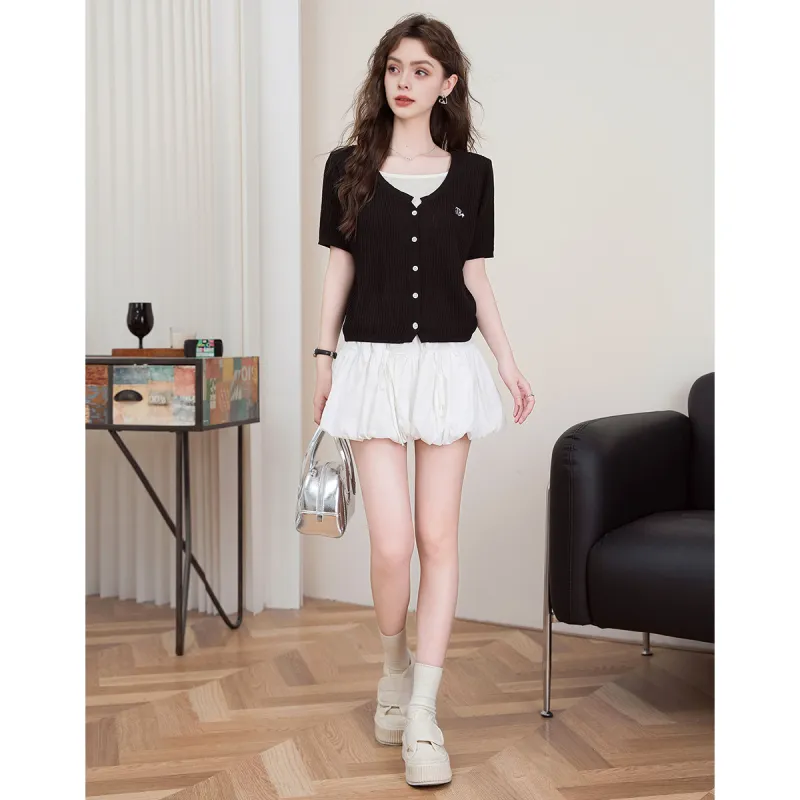 FAWENXIANGZI Knitwear Women's Black-3