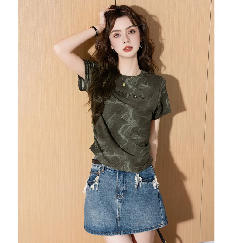 FAWENXIANGZI Regular T Shirt Women's-1
