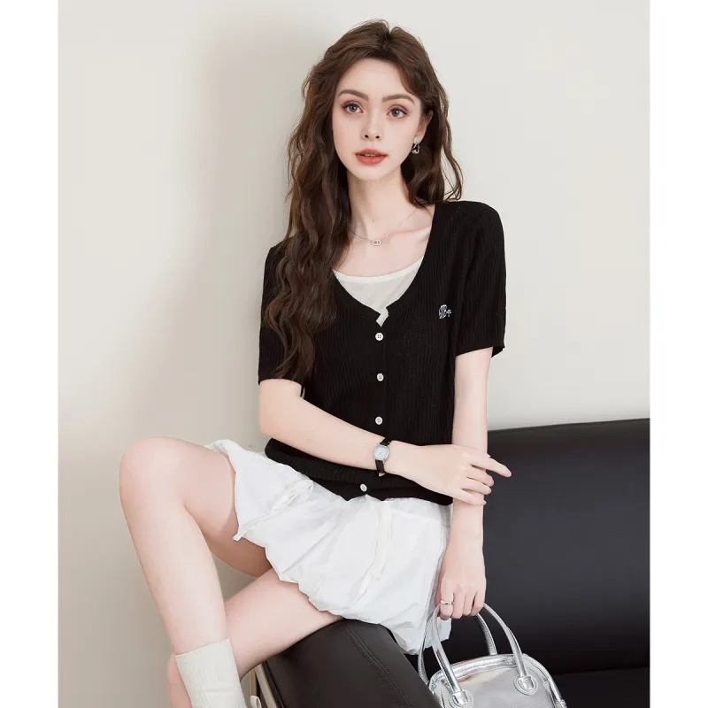 FAWENXIANGZI Knitwear Women's Black-1