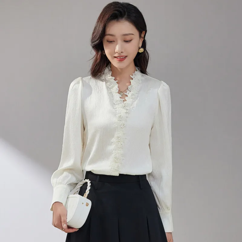 Hang Yi Court Shirts Women's Ecru-1