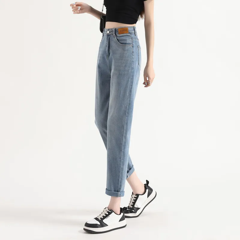FAWENXIANGZI Jeans Women's Light Blue-9