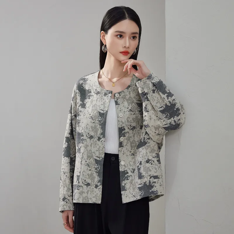 Hang Yi Court Jackets Women's Gray-4