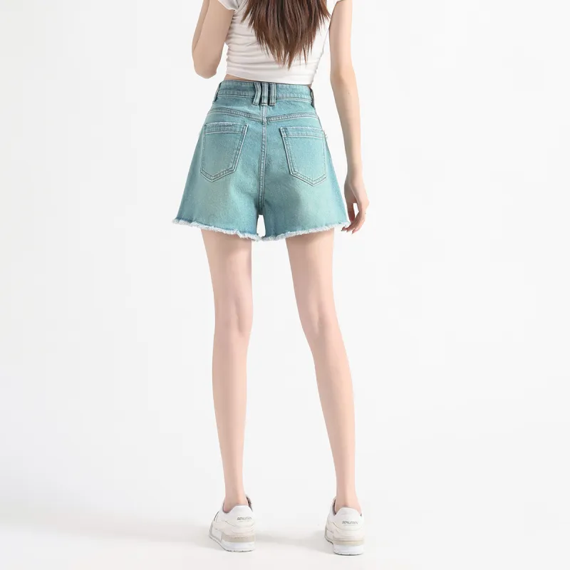 FAWENXIANGZI Denim Shorts Women's-10
